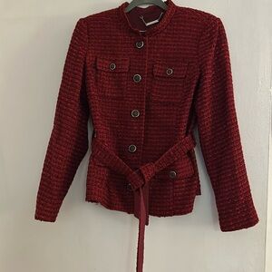 Beautiful jacket with belt.  Size 10